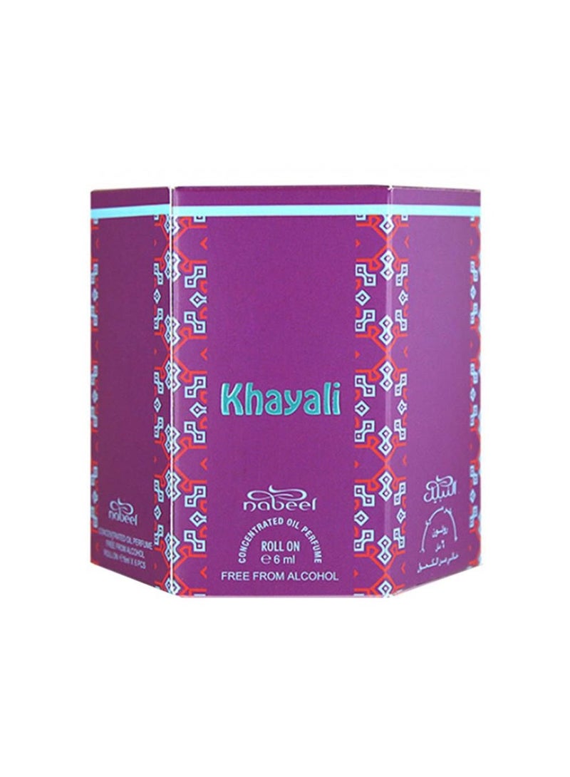 Nabeel 6 Pcs Nabeel Khayali Alcohol-Free Roll-On Oil Perfume 6ML Long-Lasting Oriental Attar with Luxurious Floral & Woody Notes - Image 3